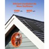 VEVOR Gable Mount Fan,14In Solar Power Attic Exhaust Fan with Adjustable Thermostat & Outer Mesh,1300 CFM Cool Upto 1850Sq.Ft,Quiet Ventilation,Orange - 3 of 4