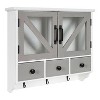 21" x 6" x 20" Hutchins Decorative Rustic Wood Wall Cabinet White/Gray Farmhouse - Kate & Laurel All Things Decor - 2 of 4