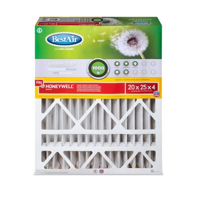 BestAir 3pk Honeywell 20X25X4 Replacement Air Furnace Filter Merv 8