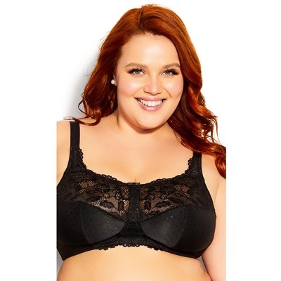 Avenue Women's Lace Soft Cup Wire Free Bra