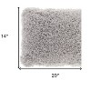 HomeRoots Pale Gray Knubby Plush Lumbar Throw Pillow - 3 of 4