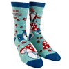 Crazy Dog T-Shirts Women's Say Hello To My Little Friend Socks Funny Mushroom Gnome Novelty Fantasy Fairy Tale Footwear - 2 of 4