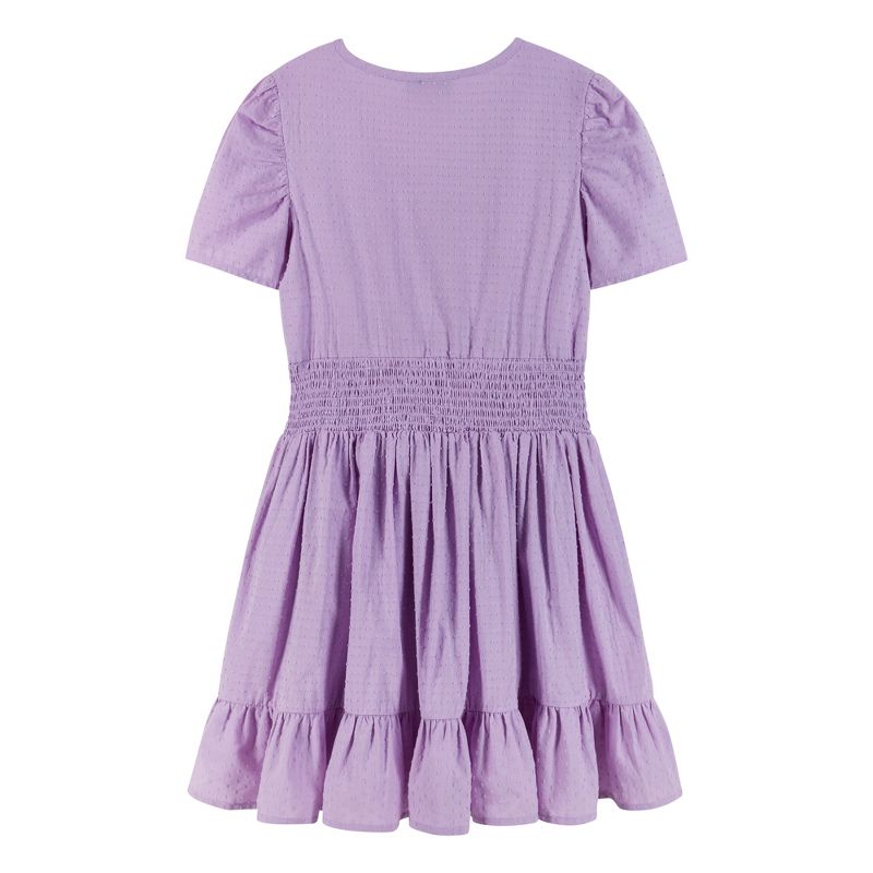 Andy & Evan  Kids Short Sleeve Purple Dress, 2 of 3