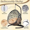 Sapphtopaz Egg-Shaped Cat Bed with Rattan Wicker Hanging Swinging Cat Bed with Soft Cushion & Detachable Hammock Bed for Small Cats & Dogs - 2 of 4