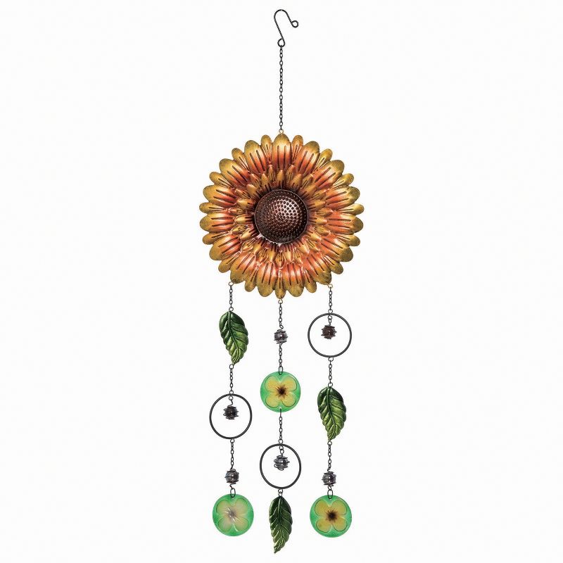 Transpac Metal 38.25 in. Multicolor Spring Sunflower Wind Chime, 1 of 2