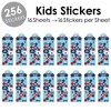 Big Dot of Happiness Railroad Party Crossing - Steam Train Birthday Party Favor Kids Stickers - 16 Sheets - 256 Stickers - 2 of 4