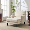 Chaise Lounge Chair Modern Upholstered Recliner with Removable Legs for Living Room or Bedroom - 3irtyhousy - 2 of 4