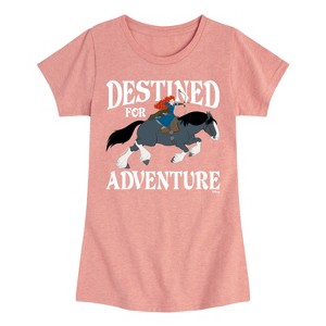 Girls' - Disney - Brave Merida and Angus Destined For Adventure Fitted Short Sleeve Graphic T-Shirt - 1 of 4