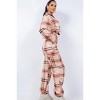 Slickblue Women's Cropped Shirt and Cargo Pants Set with Pockets, Adjustable Hem, Taupe/Plum, Size S-L - 4 of 4