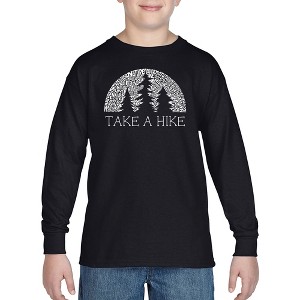 LA Pop Art Boy's Word Art Long Sleeve - Nature Lover - 1 of 4
