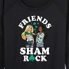 Women's - Barbie - Friends Sham Rock Lightweight French Terry Wide Neck Long Sleeve Shirt - 2 of 4