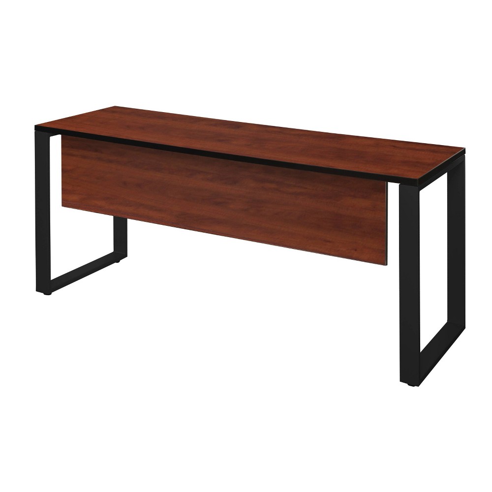 Photos - Office Desk 60"x24" Palace Training Table with Modesty Panel Cherry/Black - Regency