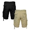 Galaxy By Harvic 2-Pack Men's Vintage Cotton Cargo Belted Shorts (Sizes, 30-42) - 2 of 3