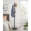 VASAGLE 8 Hooks Solid Wood Coat Rack Wood Hall Tree Coat Rack Stand with Stable Square Base 3 Height Options Office - 3 of 4