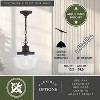 VAXCEL Collins 1 Light Black Farmhouse Outdoor Pendant Clear Schoolhouse Glass - 4 of 4