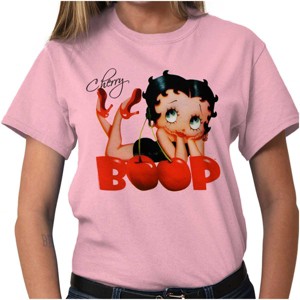 Vintage Betty Boop Cartoon Love Womens Graphic T Shirt Tees Brisco Brands - 1 of 4