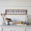 VIP Wood 24 in. White Gather in Kitchen Wall Sign - 2 of 3
