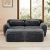 80'' Convertible Sectional Sofas with Chaise, Ottoman, 32D High-Density Sponge, and Anti-Slip Bottom Design - 3 of 4