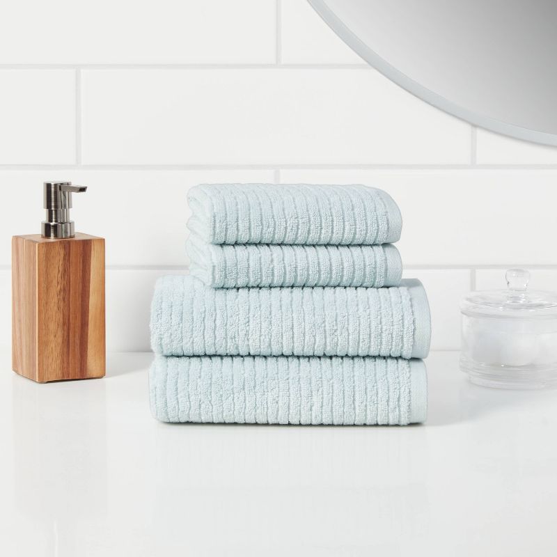 Quick Dry Ribbed Bath Towel Set - Threshold™, 3 of 15