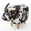 PAGED Cow-Shaped Footrest Ottoman Modern Coffee Table Side Table, Accent Vanity Stool Chair for Living Room, Bedroom, Balcony - 2 of 4