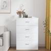 SUGIFT 4 Drawer Dresser, Modern Wood Chest of Drawers for Bedroom, White - 2 of 4
