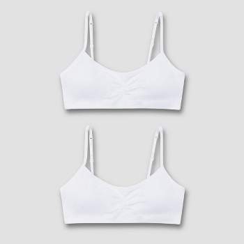 Dim Trendy girls' grey stretch cotton bra with removable padding