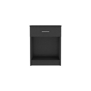 NicBex 16.69 inch Wide Nightstand with 1 Drawer, Side Table with Solid Wood Frame and Open Shelf,Bedside Table for Bedroom,Living Room,Gray/White/Black - 1 of 4