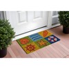 HomeRoots 18" X 30" Orange Yellow Coir Seashells Outdoor Summer Door Mat - 2 of 4