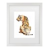 Trademark Fine Art Jennifer Goldberger Sitting Tiger II Matted Framed Art - 2 of 4