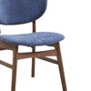 Acme Furniture Bevis Dining Chair Blue Fabric/Walnut Finish - 3 of 4