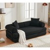 78.5" Corduroy 4-in-1 Folding Convertible Sleeper Sofa Bed, 3-Seater Modular Sofa with DIY Combination and 2 Pillows - 2 of 4