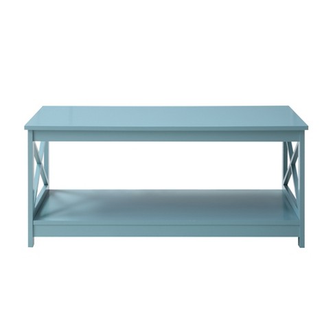 Breighton Home Xavier Coffee Table With Shelf Sea Foam Blue : Target