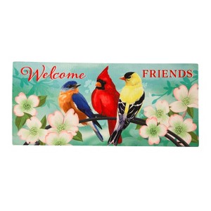 Evergreen Welcome Friends Sassafras Indoor Outdoor Switch Doormat 1'10"x10" Multicolored - 1 of 2