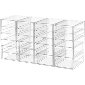 16-Drawer Clear Desktop Organizer for Makeup, Jewelry and Stationery - 1 of 4