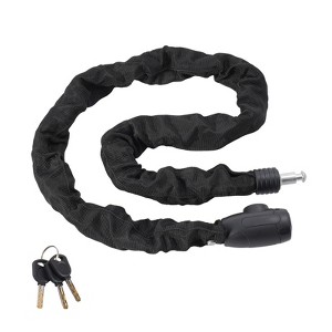 VEVOR Bike Chain Lock, 3.94 Ft Combination Bicycle Chain Lock with 4 Keys, Heavy Duty Anti-Theft High Security Bike Locks, Perfect for Bike, Black - 1 of 4