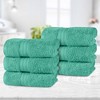 Cotton Plush Soft Highly-Absorbent Heavyweight Luxury Hand Towel Set of 6 by Blue Nile Mills - 2 of 4
