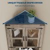 63" Tall Corner Cabinet with 4 Doors and 5 Storage Shelves, Adjustable Shelves, for Living Room, Kitchen, Bathroom - 4 of 4