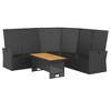 vidaXL Garden Lounge Set Black - 4 of 4