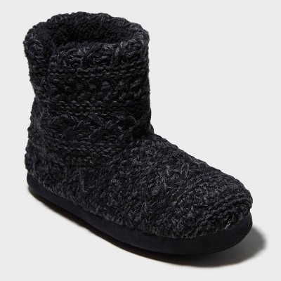 womens black bootie slippers