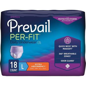 Prevail Incontinence Unisex Overnight Protective Underwear, Overnight  Absorbency, Small/Medium, 64 Count