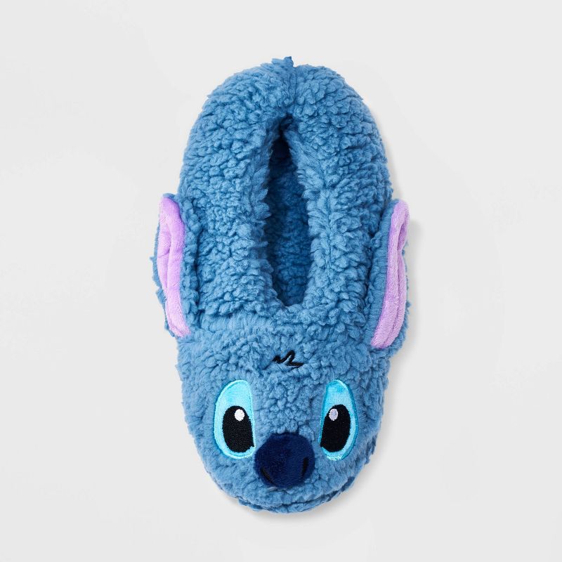 Women's Lilo & Stitch Fluffy Slipper Socks with Grippers - Blue, 3 of 6