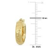 EVERLY JEWELRY | 10k Yellow Gold Greek key Design Hoop Earrings - 3 of 4