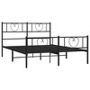 vidaXL Metal Bed Frame with Headboard and Footboard Black 53.1 in.x74.8 in. - 4 of 4