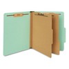 Universal Six-Section Classification Folders, Heavy-Duty Pressboard Cover, 2 Dividers, 6 Fasteners, Letter Size, Light Green, 20/Box - image 2 of 4