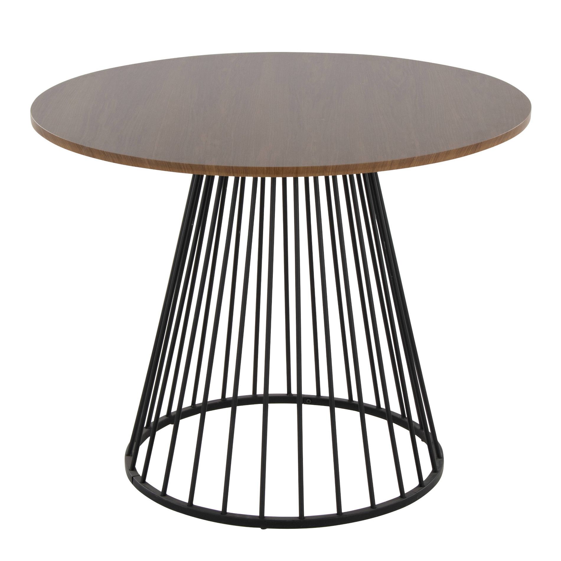LumiSource Canary Wood Dining Table Black Metal/Walnut