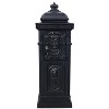 Vynxaria Black Garden Floor Mailbox - Large-Capacity Outdoor Postbox with Vintage Design, 48" Tall - 2 of 4