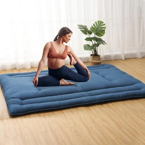 Nasitip Futon Mattress, Japanese Floor Mattress Foldable Tatami Mat, Roll Up Floor Bed Mattress/ Floor Play Mat, for Dorm House Guest - 1 of 4