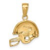 Black Bow Jewelry 14k Yellow Gold Polished Football Helmet Pendant, 15mm - 3 of 4
