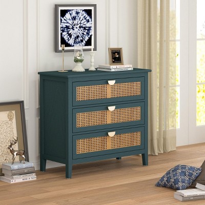 Archie Ash Wood Veneer 3-drawer And Pine Legs Accent Cabinet With Storage- Maison Boucle