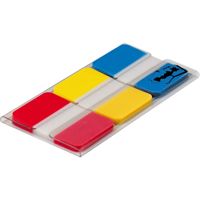 Post-it Tabs, 1" Solid, Red, Yellow, Blue, 66 Tabs & Dispenser Per Pack, 3 Packs, 3 of 6